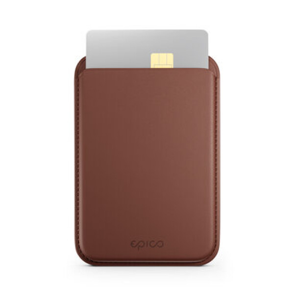 Epico Mag+ Leather Wallet kožená peňaženka s MagSafe pre Apple iPhone hnedá (9918131700007)