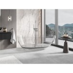 MEXEN - Glass clear voľne stojaca vaňa transparentná 170 x 85, korok chróm 58061708508
