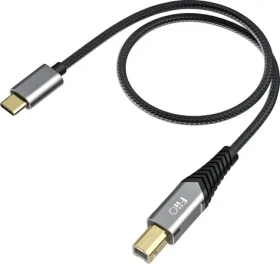 FiiO Kábel USB-C - USB-B 0,5 m čierna / Kábel / USB-C (M) - USB-B (M)