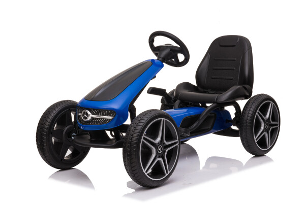 Mamido Mamido Detská šlapacia motokára Mercedes XMX610 modrá | ECO koža | Polohovateľné sedadlo