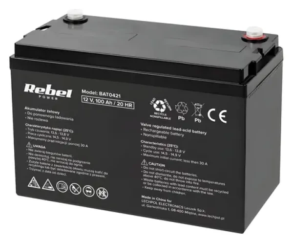 VIPOW / Pb záložný akumulátor / VRLA GÉL / 12 V / 100 Ah (BAT0421)
