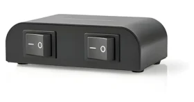 Nedis Prepínač reproduktorov čierny / 2 kanály / Impedancia 4-16 ? / Max. 150 W / Hliník (ASWI2612BK)
