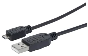 Manhattan USB-A na Micro-USB B čierny 1,8 m / Kábel / USB 2.0 / 480 Mbit/s (307178)
