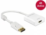 Delock Adaptér Displayport 1.2 samec lt;-gt; HDMI samica 4K aktívna / biela (62608)