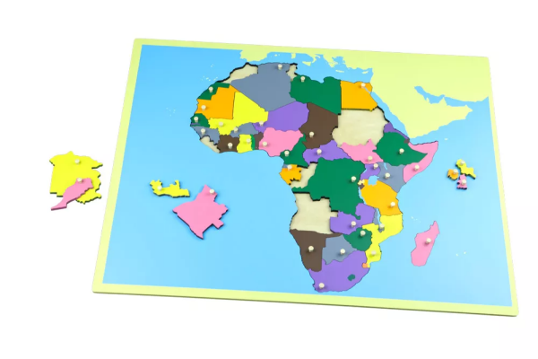 Moyo Montessori Moyo Montessori Puzzle - mapa Afrika - bez rámčeka