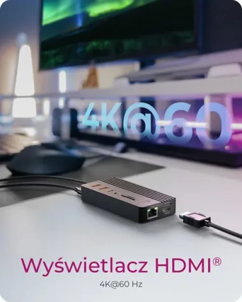 Icy Box IB-DK4072M-CU31 čierna / Dokovacia stanica / M.2 NVMe / SATA slot / HDMI 4K/60Hz / USB-C PD 100W / RJ-45 (61185)
