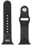 Audi Geometric Pattern čierna / Silikónový remienok / Apple Watch 40/41/42 mm (AU-SR-AW40-42-GT/D3-BK)