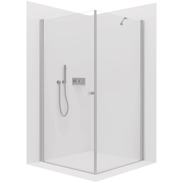 CERANO - Sprchovací kút Antelo L/P - 6 mm - chróm, transparentné sklo - 120x30x190 - otočný CER-8050BD135