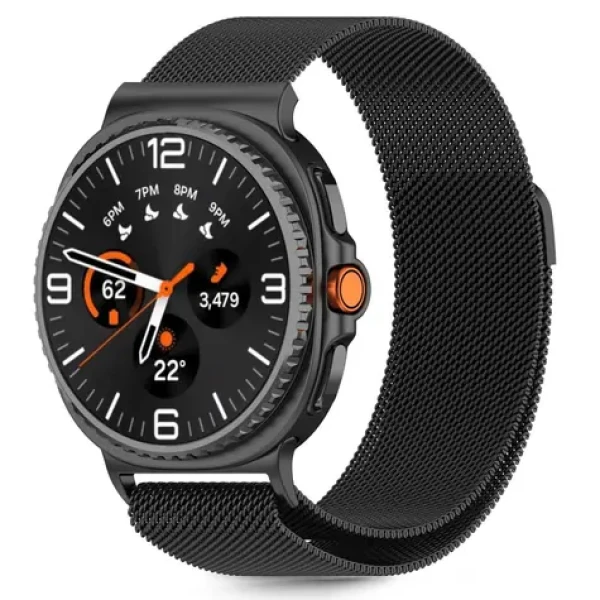 Tech-Protect MilaneseBand čierna / Remienok milánsky ťah / pre Samsung Galaxy Watch / 40/44/46 mm