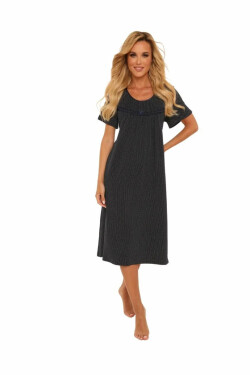 Dlhá dámska nočná košeľa s krátkymi rukávmi 441 JULIETTE růžová M