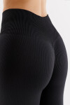 Dámske legíny SEAMLESS LEGGINGS RIB černá