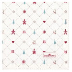 GREEN GATE Bavlnený obrúsok Clarina White 40 x 40 cm