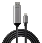 Lindy USB-C - DisplayPort sivá / Kábel / DisplayPort 1.4 / 8K60Hz obojsmerný / 1 m (43503)
