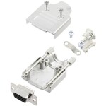TRU COMPONENTS TCMHDM09HDS15K 7708828 sada D-SUB zásuvková lišta 180 ° Pólov: 15 spájkovaný 1 ks; 7708828