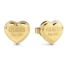 Guess Módne oceľové náušnice so srdiečkom JUBE02179JWYGT/U