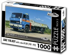 RETRO-AUTA Puzzle TRUCK č.2 Liaz 110.031 Korba s rukou HR 3001 (1985-1993)