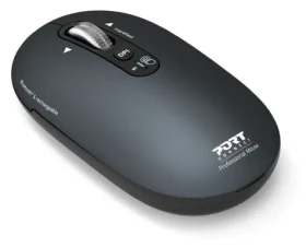 PORT CONNECT Pure MAC tmavo šedá / Bezdrôtová nabíjacia myš / Bluetooth / FreeWheel / 3200 DPI (910501)