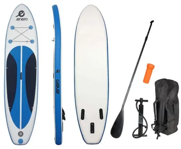 ENERO Paddleboard modro-biela / 300 x 76 x 15 cm / Nosnosť 130 kg / Hmotnosť 12,5 kg (1034058)