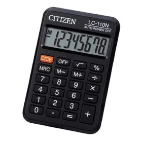 Citizen LC-110NR / Vrecková kalkulačka / 8-miestny LCD / Odmocnina / Tri klávesy pamäte / M+/M- (ACCILC110K8B)