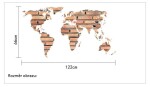 Veselá Stena Samolepka Mapa Sveta z tehál