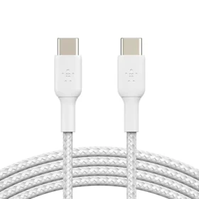 Belkin BOOST CHARGE kábel opletený USB-C na USB-C biela / 1m (CAB004bt1MWH)