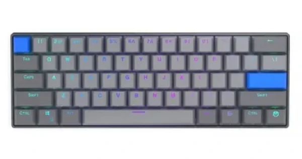 Endorfy Thock V2 Compact Wireless US šedá / Herná klávesnica / Bezdrôtová / Endorfy Yellow / BT2.4GHz / US / 60 kláves (EY5A132)