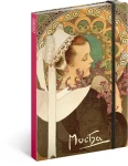 Presco Group Notes Alfons Mucha - Vres / nelinkovaný / 13 × 21 cm (A-4363)