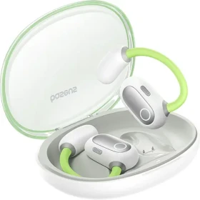 Baseus Bowie Eli Sport 1 Open-Ear zelená / Bezdrôtové slúchadlá / mikrofón / Bluetooth 5.3 / IPX4 (A00064400641-00)
