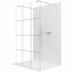 CERANO - Sprchová zástena Walk-in Onyx Duo Ľ/P - 8 mm - okrúhla vzpera - chróm, industriálne sklo - 140x200 CER-8050BD2162