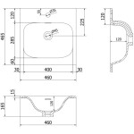 MEXEN/S - Rivel kúpeľňová skrinka 45 cm s umývadlom Vela, 1 šuplík, reliéf, biela mat 91A20-04547-1-BF01-W23M01