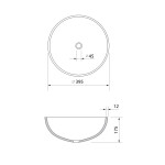 SAPHO - MARAC gravírované sklenené umývadlo na dosku priemer 39,5cm, čierna TY310