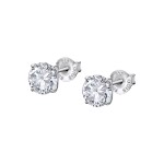 Lotus Silver Elegantné strieborné náušnice s čírymi kryštálmi Swarovski LP2005-4 / 1