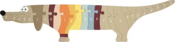 Small Foot Puzzle písmená Jazvečík