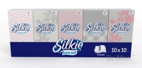 SILKIE Extra soft hygienické vreckovky 3-vrstvové papierové 10x10 100 ks