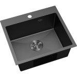 MEXEN - Solix oceľový drez 1-bowl 500 x 450 mm, čierna 6402501000-70