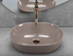 REA - Umývadlo na dosku Lisa Beige Shiny REA-U6380