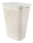 Curver Kôš na bielizeň PURE krémový / 55 l / Výklopné veko / Recyklovaný plast (249816)