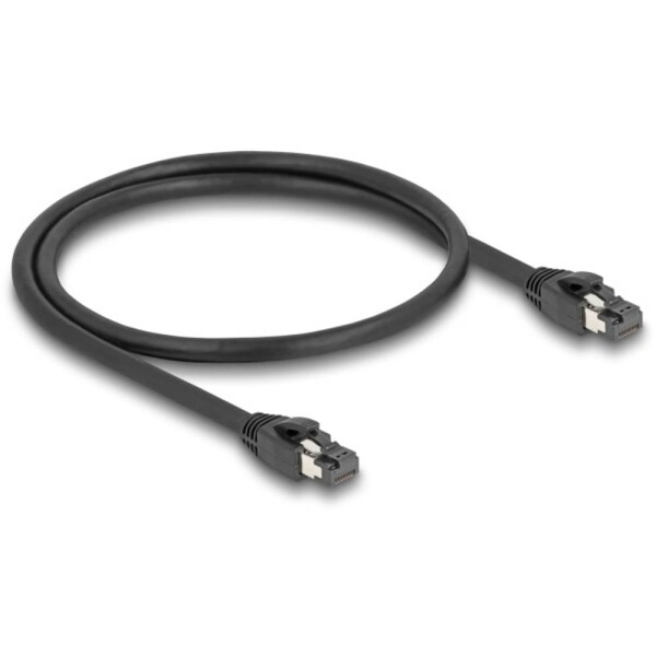 Delock 80232 RJ45 sieťové káble, prepojovacie káble CAT 8.1 S/FTP 50.00 cm čierna 1 ks; 80232