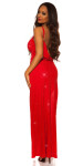 Sexy Red-Carpet Koucla Evening Dress wrap look redsilver L