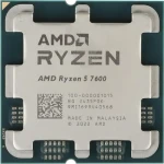 AMD RYZEN 5 7600 @ 3.8GHz - TRAY / Turbo 5.1GHz / 6C12T / L2 6MB L3 32MB / AM5 / Zen 4 / 65W (100-000001015)