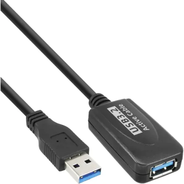InLine USB-A čierna / Predlžovací kábel / USB-A / USB 3.2 Gen 1 / 5 Gbit/s / 5 m (35650)