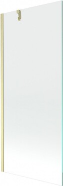 MEXEN/S - Next vaňová zástena FIX 80 x 150, transparent, zlatá kartáčovaná 895-080-000-00-00-55