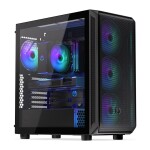 Endorfy Arx 700 ARGB čierna / Mid tower / ATX / 4x 140mm / 2x USB-A + USB-C / mesh panel / priehľadná bočnica / bez zdroja (EY2A013)