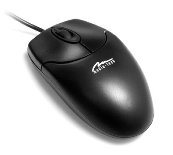 Media-Tech OPTICAL MOUSE čierna / optická myš / 800 CPI / PS | 2 / 3 hr. + koliesko / 1.4 m (MT1075K-PS2)