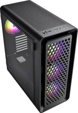 Fortron CUT593A čierna / PC skriňa / Big Tower / E-ATX / 4X 140mm ARGB / bez zdroja / priehľadná bočnica (POC0000202)