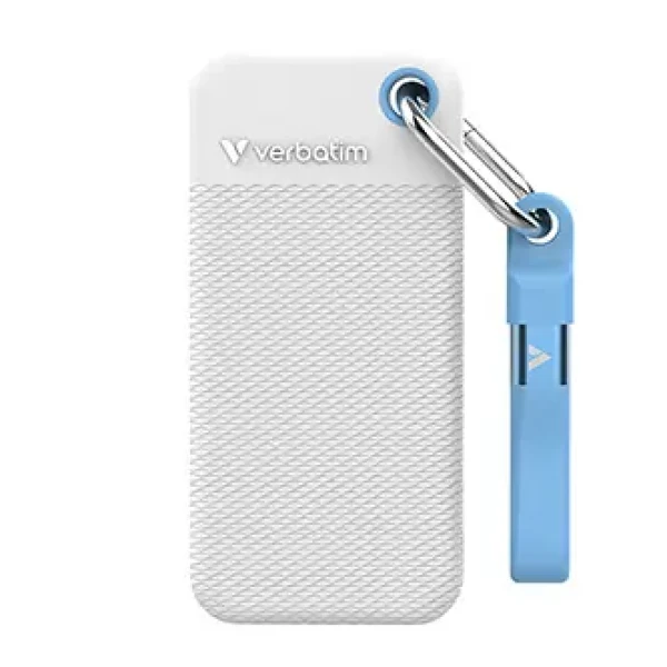 Verbatim Pocket SSD 1TB biela / Externý disk / USB-C 3.2 Gen 2 / R: 1000 MB/s / W: 1000 MB/s (32320)