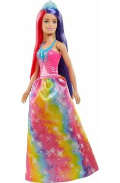 Mattel GTF37/GTF38 Barbie Dreamtopia - Fialovo-červené vlasy