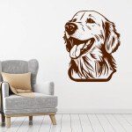 Veselá Stena Samolepka Zlatý retriever Farba: žlutá, Veľkosť: 60 x 48 cm