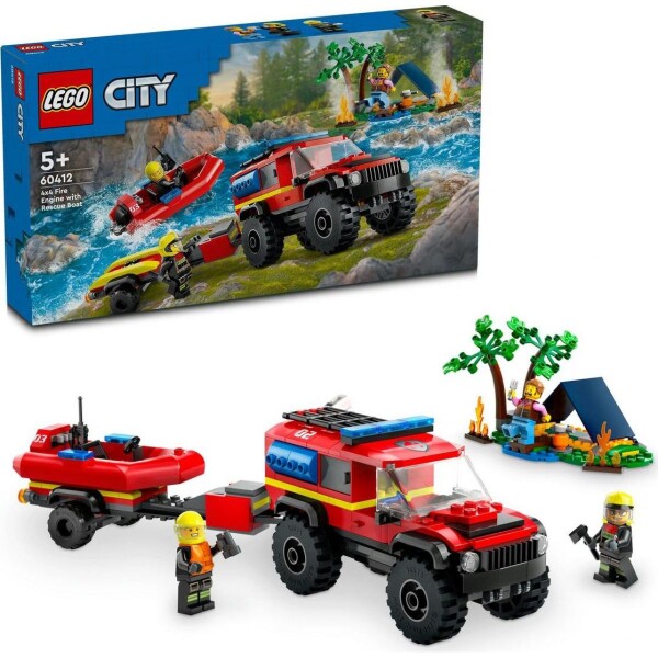 LEGO® City 60412 Hasičské vozidlo 4x4 a záchranný čln