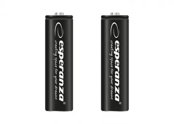 Esperanza Nabíjacia batéria AA čierna / 1.2V / 2600mAh / Ni-MH / 2 ks / v blistri (EZA105 - 5901299922545)